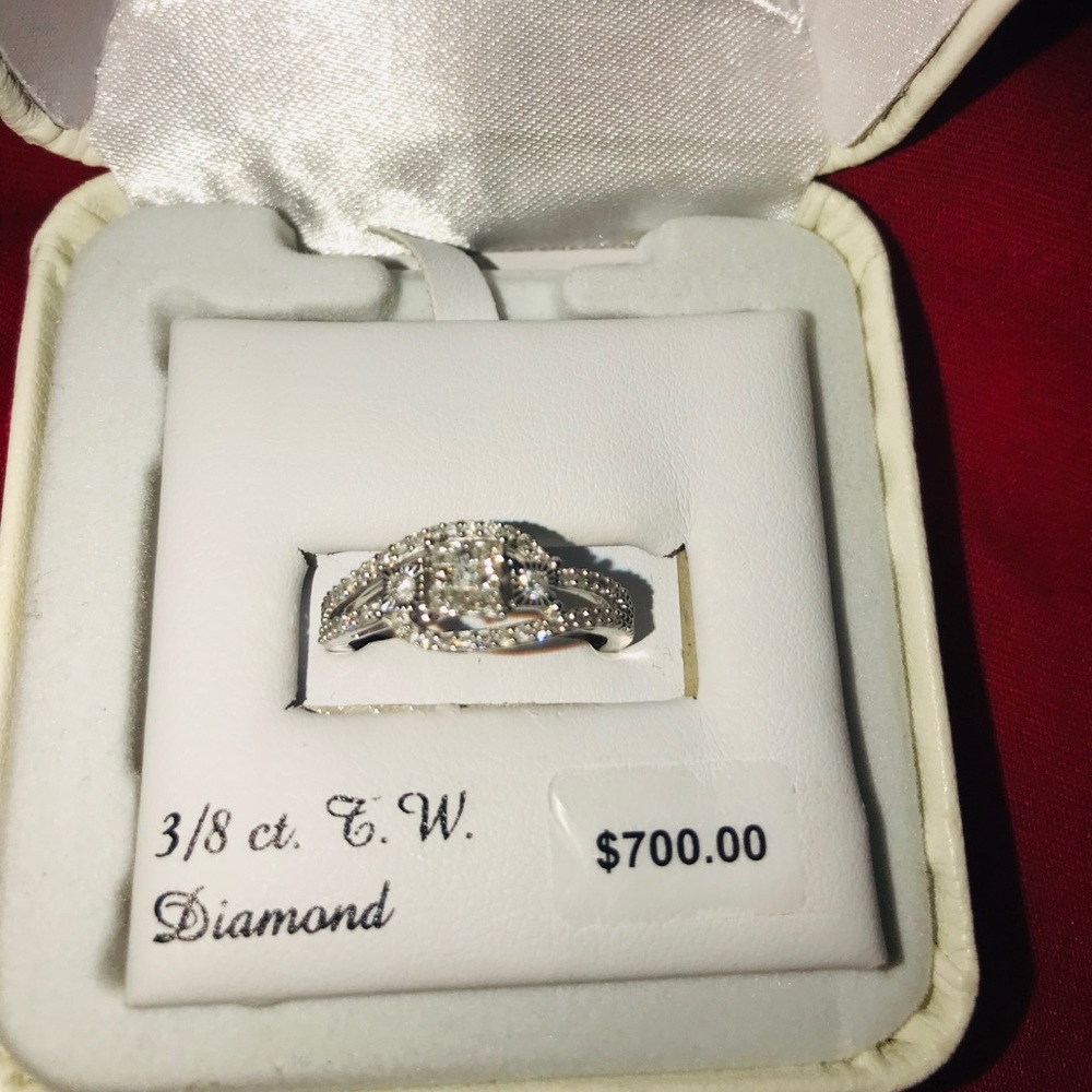 Sterling Silver Diamond Ring